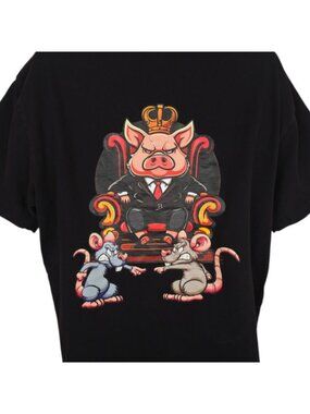King Pig T Shirt Mens Size XL Black The Hardway Rats